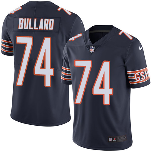 Men's Limited Jonathan Bullard Nike Jersey Navy Blue - #74 Rush NFL Chicago Bears